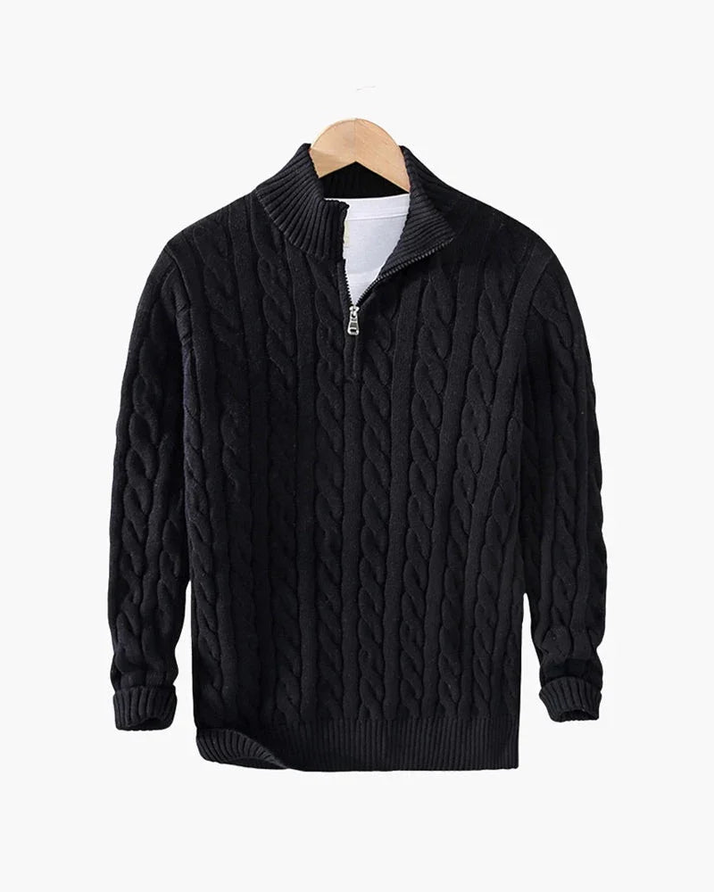 DAMY Cable Half-Zip Sweater