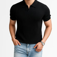 DAMY Heritage Ribbed Polo Black