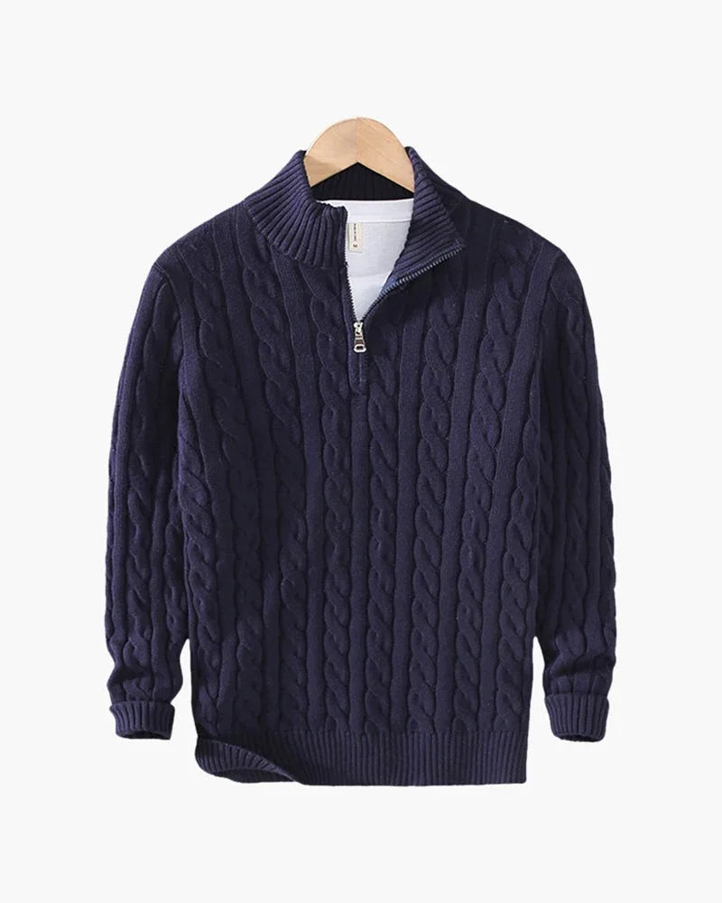 DAMY Cable Half-Zip Sweater