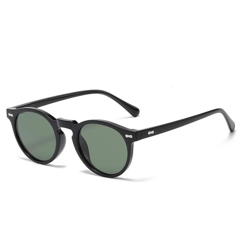 Vintage Round Polarized Sunglasses - DAMYINSIDE