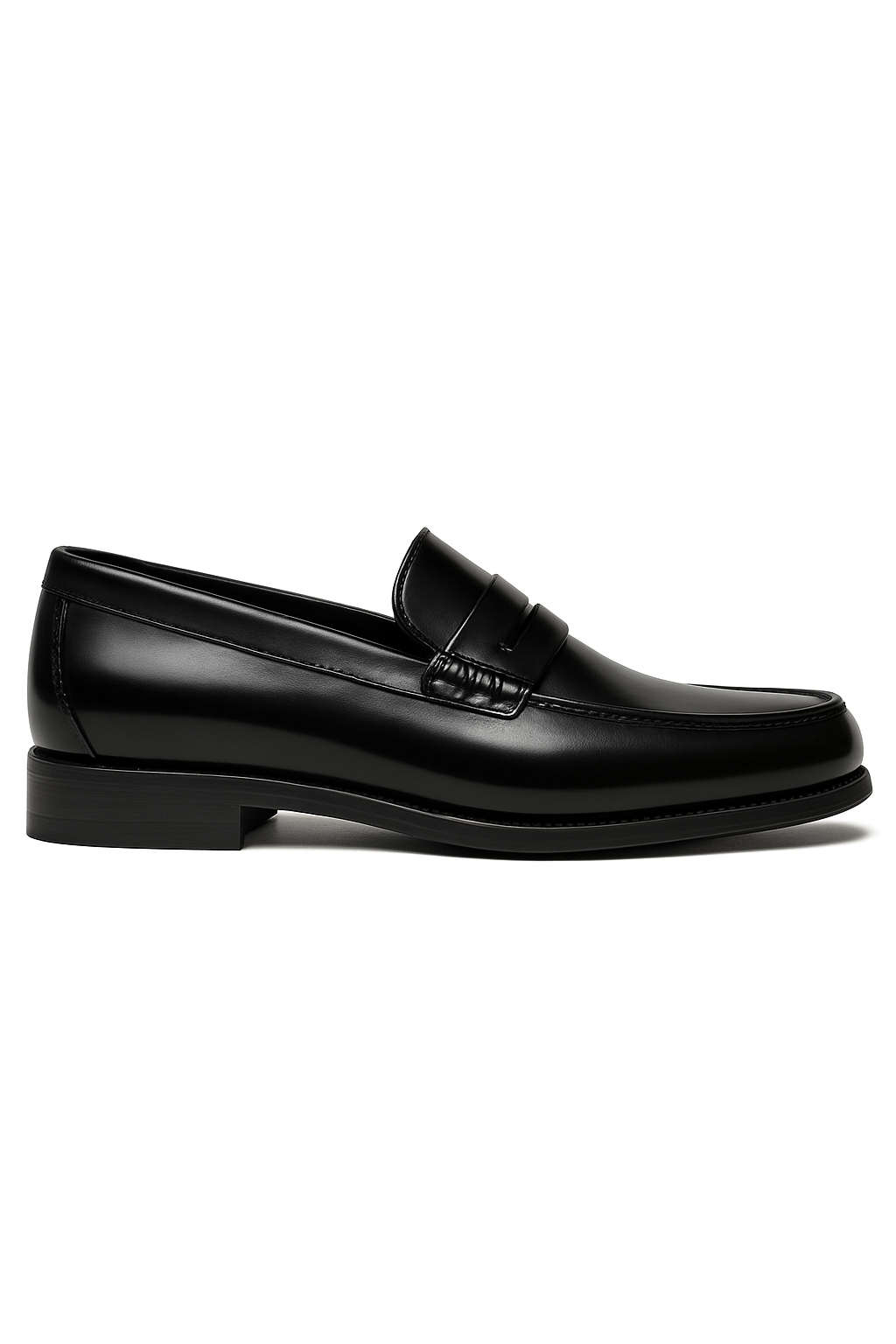 Veneto Leather Loafer Black