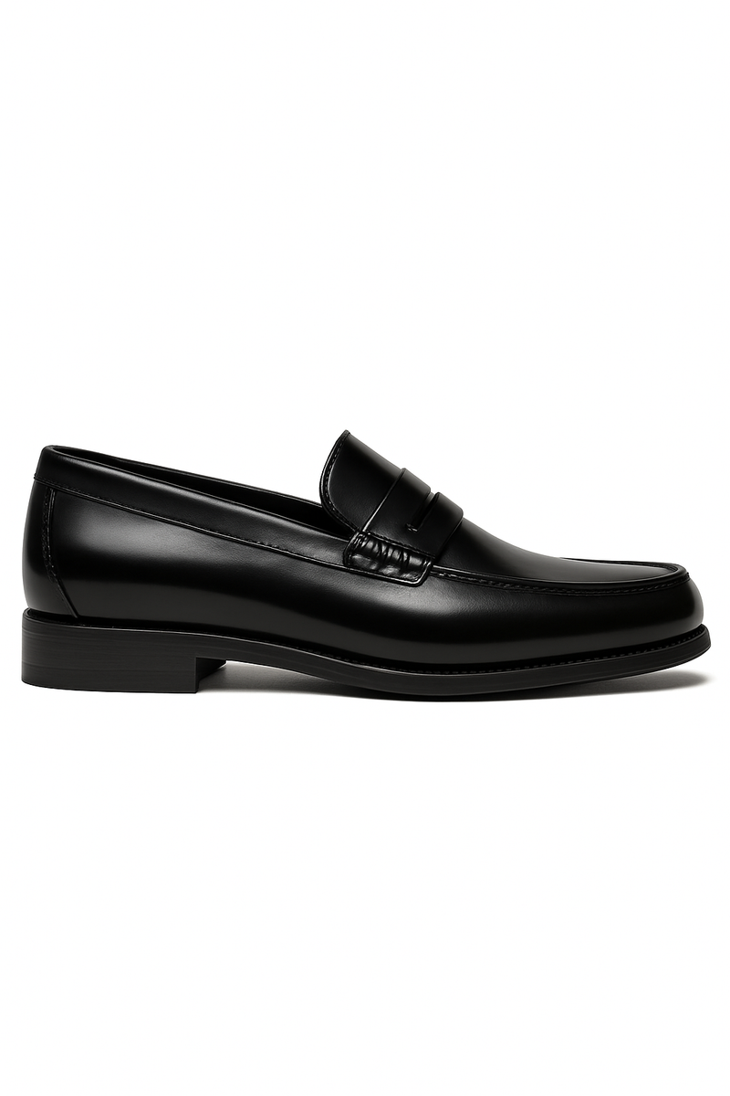 Veneto Leather Loafer Black